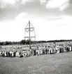 Dans kring midsommarstången under hantverksmäsan i Kalmar 1947.