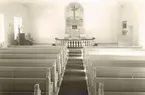 Interiör från en kyrka i Kalmar län.