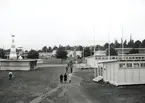 Vy från området kring Fredriksskans, då hantverksmässan ägde rum 1947.