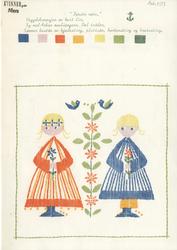 Broderimønster: Folk og dyr