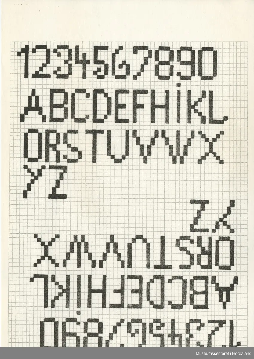 Trykt mønsterark i A4-format til brodert tekstil.