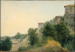 Landskap med slott. Studie