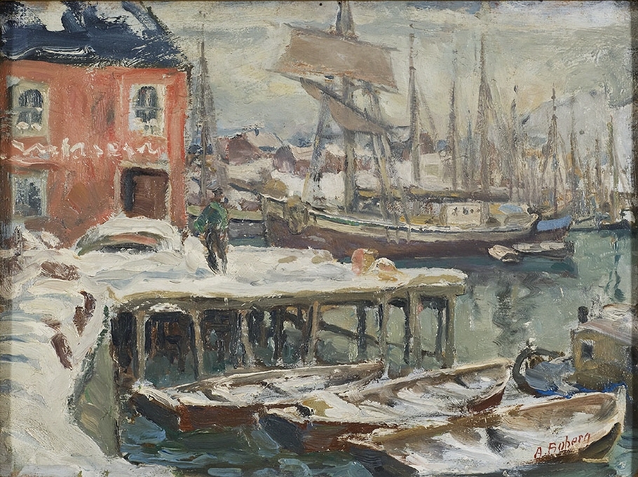 Brygga, Lofoten. Studie från Nordlandet