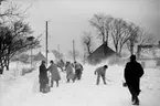 Trelleborgs stads byggnadskontor, snöskottning februari 1940, 14518.