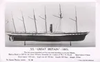 Modell av Ångfartyget SS Great Britain som byggdes i Bristol 1843.