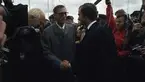 Invigning av Ölandsbron.
Kronprins Carl-Gustav XVI, Stockholm skakar hand med
generaldirektör Sven-Göran Olhede, Stockholm.