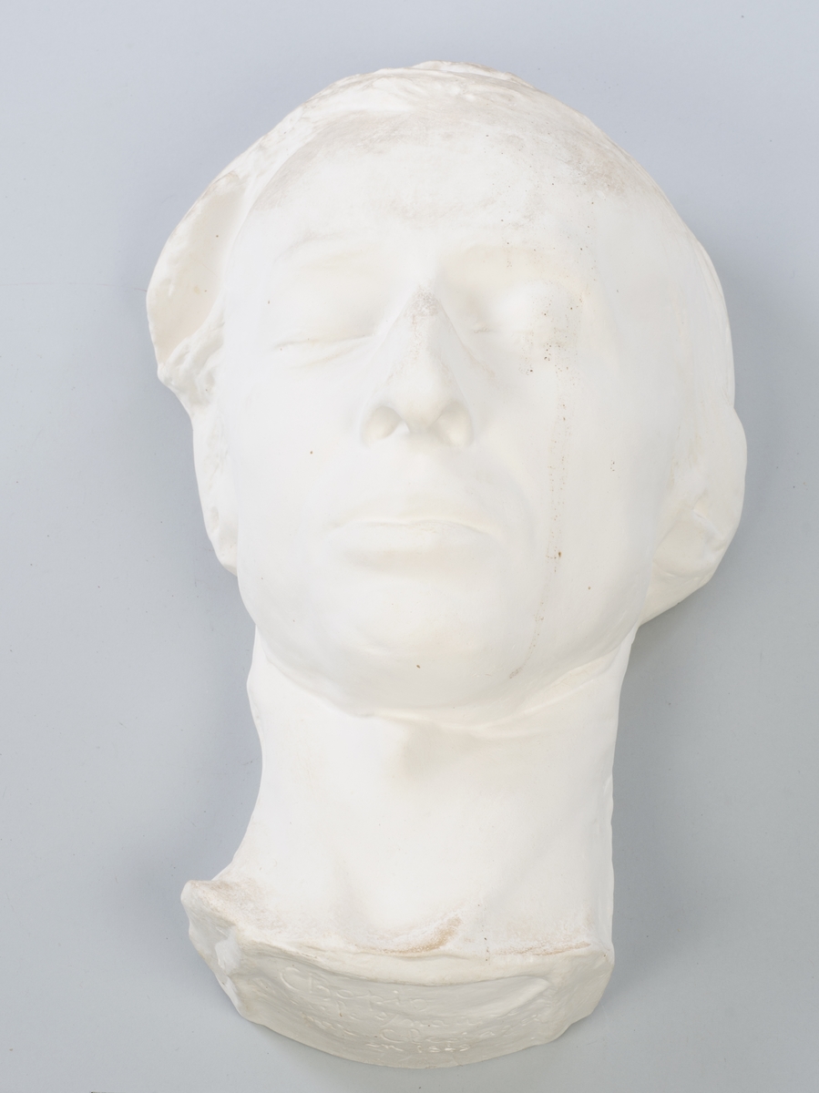 Dødsmaske av Fredric Chopin. Gips.