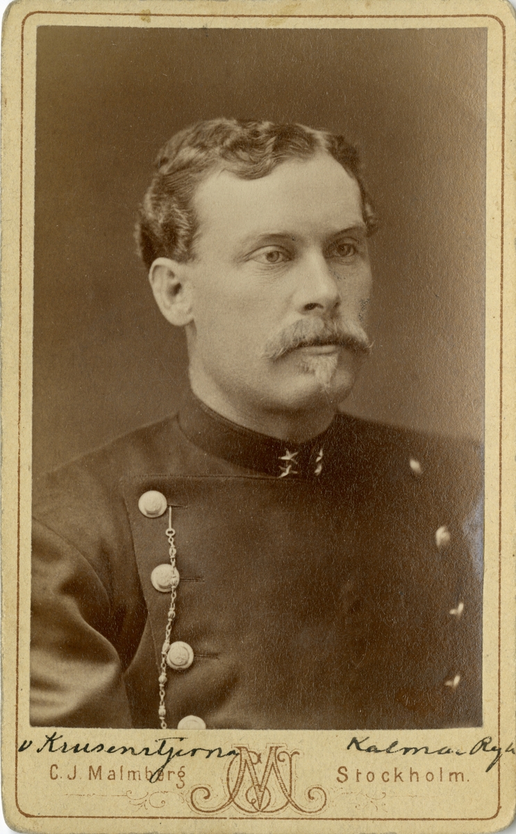 Porträtt av Ernst von Krusenstjerna, löjtnant vid Kalmar regemente I 20.