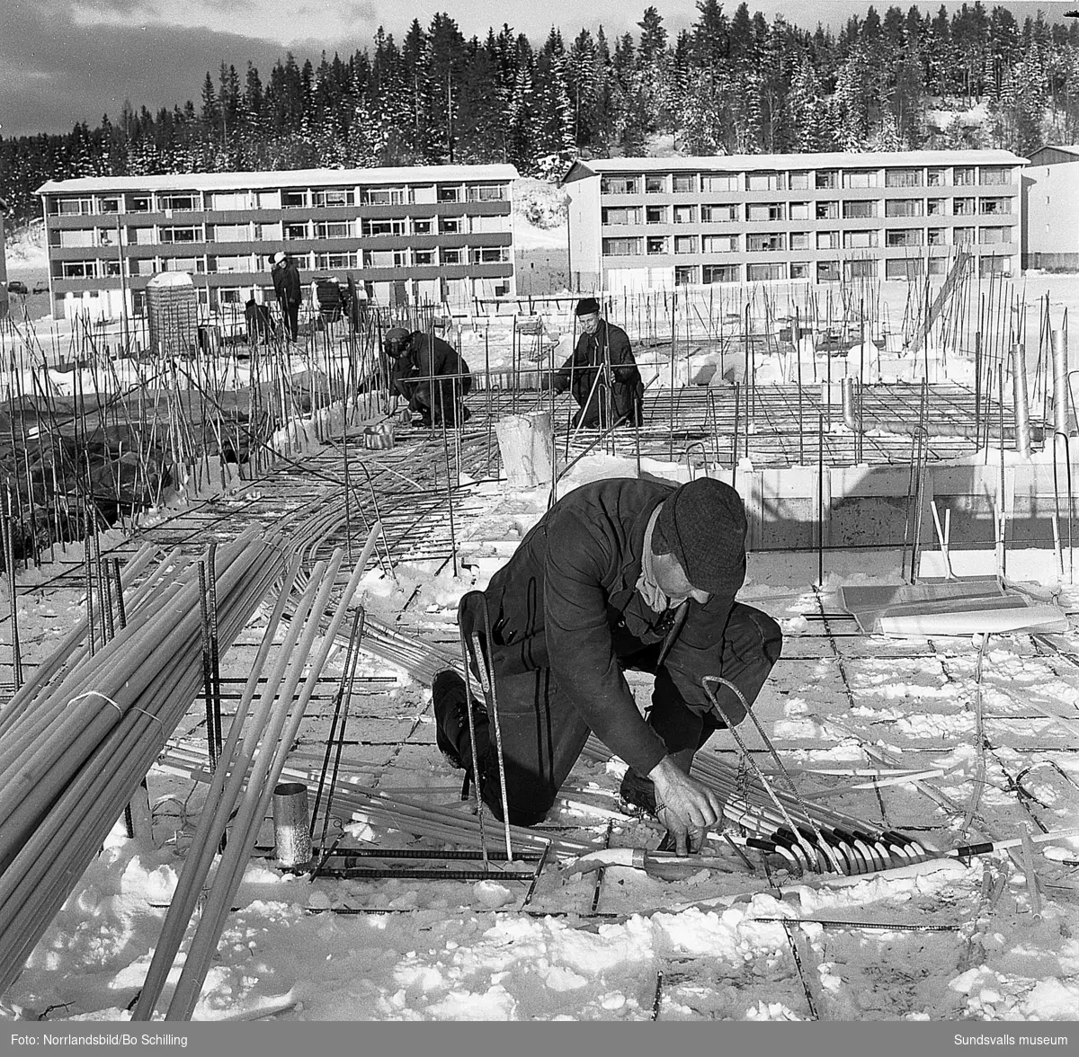 Byggbilder och exteriörer från bostadsområden i Granlo.