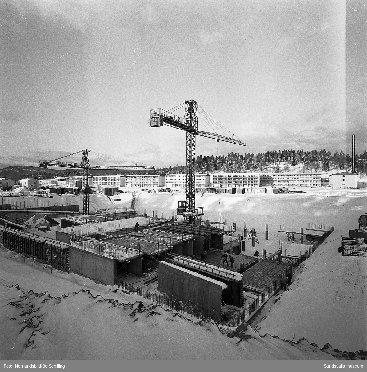 Byggbilder och exteriörer från bostadsområden i Granlo.