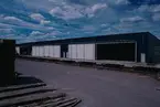 Magasinsbyggnad vid träindustri i Nybro, möjligen Kährs.