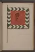Avbildning i gouache föreställande fana tagen som trofé av svenska armén. Den avbildade fanan finns delvis bevarad i Armémuseums samling, för mer information, se relaterade objekt.
