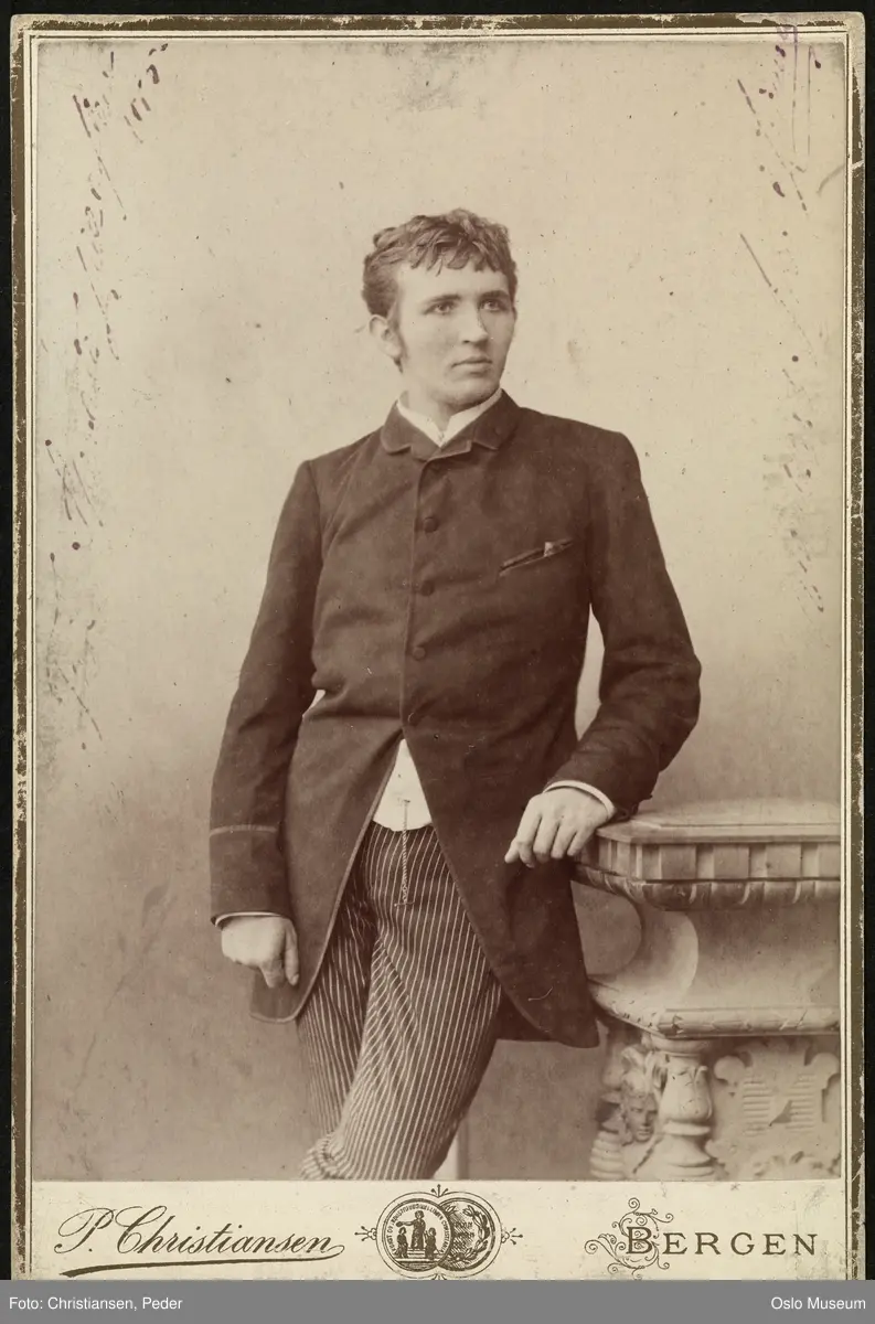 portrett, mann, skuespiller, stående knefigur