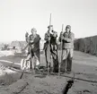 Från Gillberga stenbrott. Johan Pettersson, Börje Gustavsson, Gunnar Olsson.