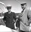 Turistintendent Bertil Sjöberg med flera på M/S Nordpol till Gotland, premiär 1959.