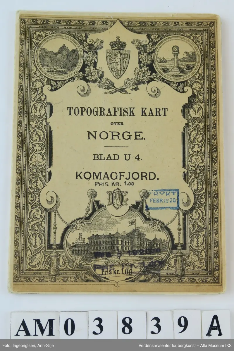 Gjenstand A: Sammenbrettet er det for- og bakside med informasjon. Utbrettet er det et kart over østre delen av Alta kommune og litt av den vestre og søndre delen av Kvalsund kommune (dagens kommunegrenser).

Gjenstand B: Sammenbrettet er det for- og bakside med informasjon. Utbrettet er det kart som viser sentral-Alta og området sørover mot Kautokeino.
