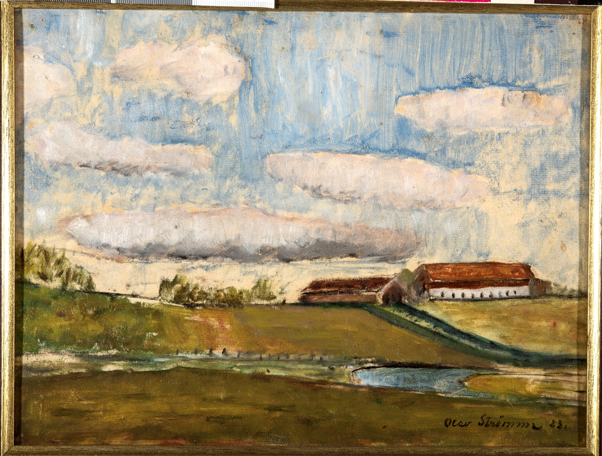 Maleri av Åker gård. Malt av kunstmaleren Olav Strømme i 1923. Da han bare var 14 år gammel.
Han ble født 20. november 1909 i Ørsta, Møre og Romsdal. Døde 15. mai 1978 i Oslo. Olav Strømme ble født på Sunnmøre, men da han var 12 år gammel, flyttet familien til Hamar.
