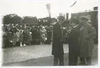 Till vänster Gustav V och till höger prins Wilhelm. Vid Ölandskajen (Ölandshamnen).
1920-talet.