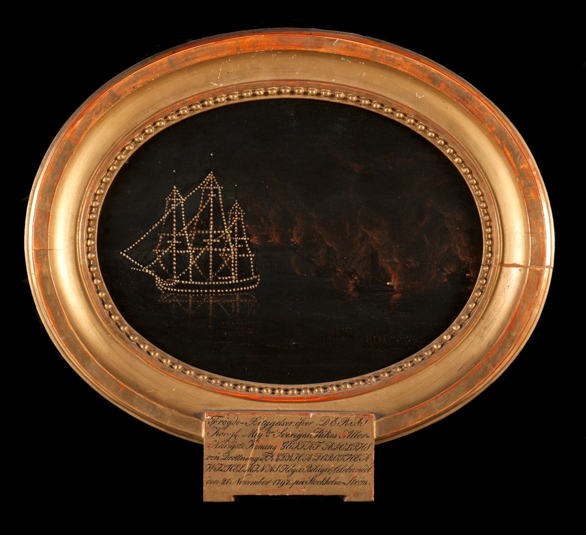 "Frögde Betygelser öfer Deras Kongl. Maj:ter Sveriges Rikes Allernådigaste Konung Gustaf Adolph och Drottning Frederica Dorotea Wilhelmina Höga Biläger; Celebreradt den 21 November 1797 på Stockholms ström af J.T. Schoultz".