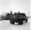 Fallskärmsjägarskolan i Karlsborg 1958. Inryckning.