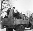 Fallskärmsjägarskolan i Karlsborg 1958. Inryckning.