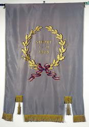 Oslo kommunale bespisningsbetjenings forening..Bakside..Fane