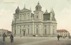 Kolorerat vykort med motiv av Kalmar domkyrka.