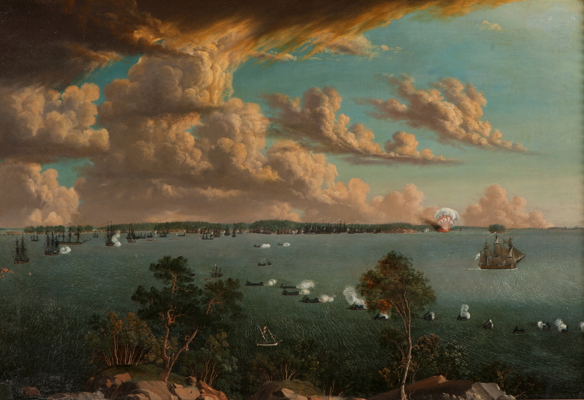 "Slutet av Bataillen vid Svensksund eller den 10 Julii 1790 kl. 1/2 9 Förmiddagen".