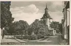 Vykort med motiv av Sankta Gertruds kyrka i Västervik.