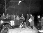 Vinterrally i regi av Kungliga automobilklubben på en bild från slutet av 1920-talet.