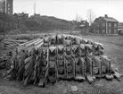 Materiel för ombyggnad av västra järnvägsbron år 1928 med Armerad Betong som entreprenör.