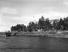 Restaurang Tynäs med båtförbindelse till Inre hamn. Bilden från 1920-talet.