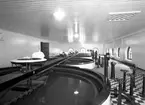 Interiör från Karlstads vattenverk på Sandgrund på en bild tagen 1938.
