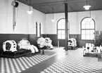 Interiör från Karlstads vattenverk på Sandgrund på en bild tagen 1938.