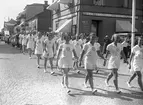 Arvika stad fyller 25 år 1936. Bilden togs i korsningen KyrkogatanHamngatan.