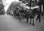 Barnens dags-tåg på Östra Torggatan år 1941.