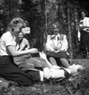 Bild från flickläroverkets beredskapsövning 1941.