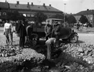 Stensättare på Stora Torget 1936.