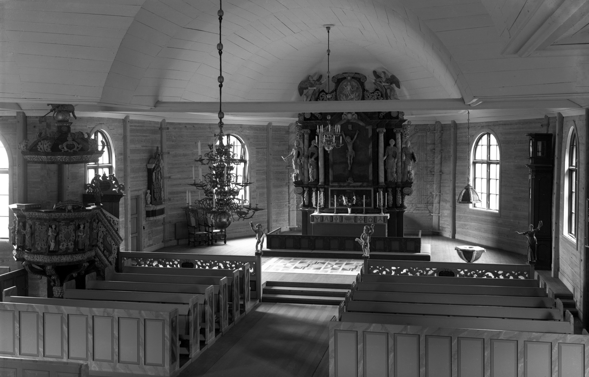 Molkom. Nyeds Kyrka interiör.