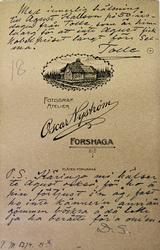 Emil Thorelius. Fotograf Oskar Nyström, Forshaga.