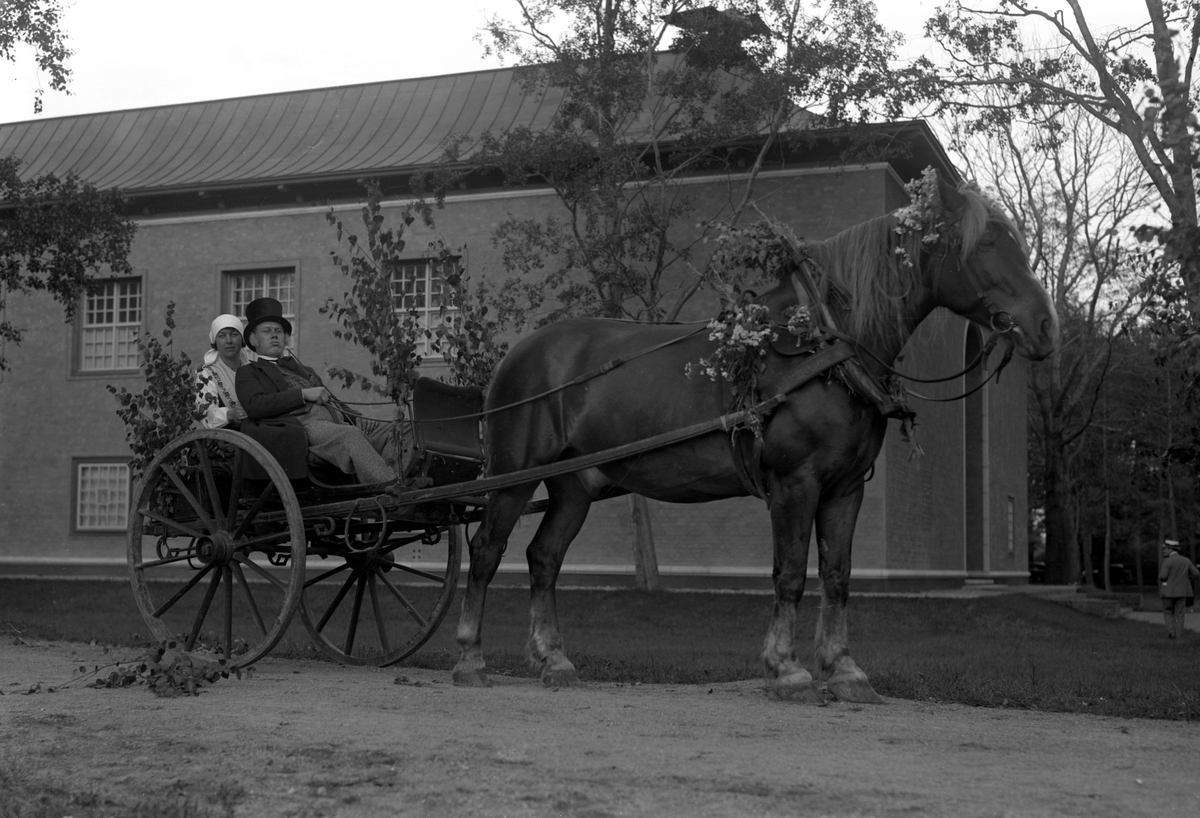 Bildsvit från det historiska festtåget, ett inslag i Värmlandsutställningen år 1929.