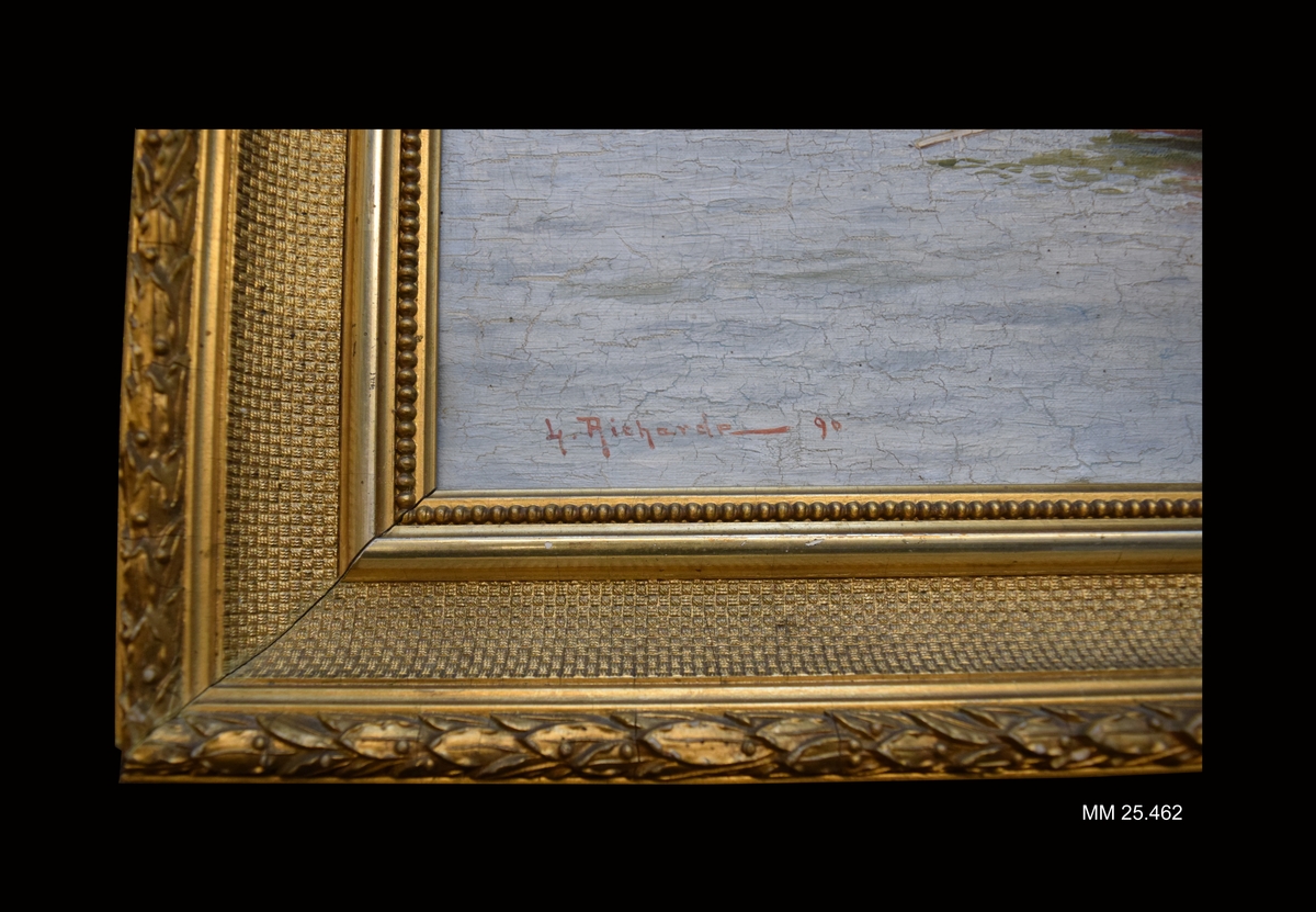 Ångfregatten Vanadis till ankars i Göta Älv vid Nya Älvsborgs fästning.