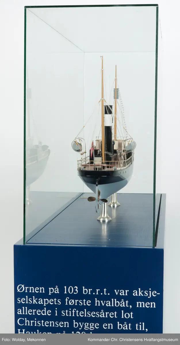 Modell av fartøy "Ørnen", hvalbåt