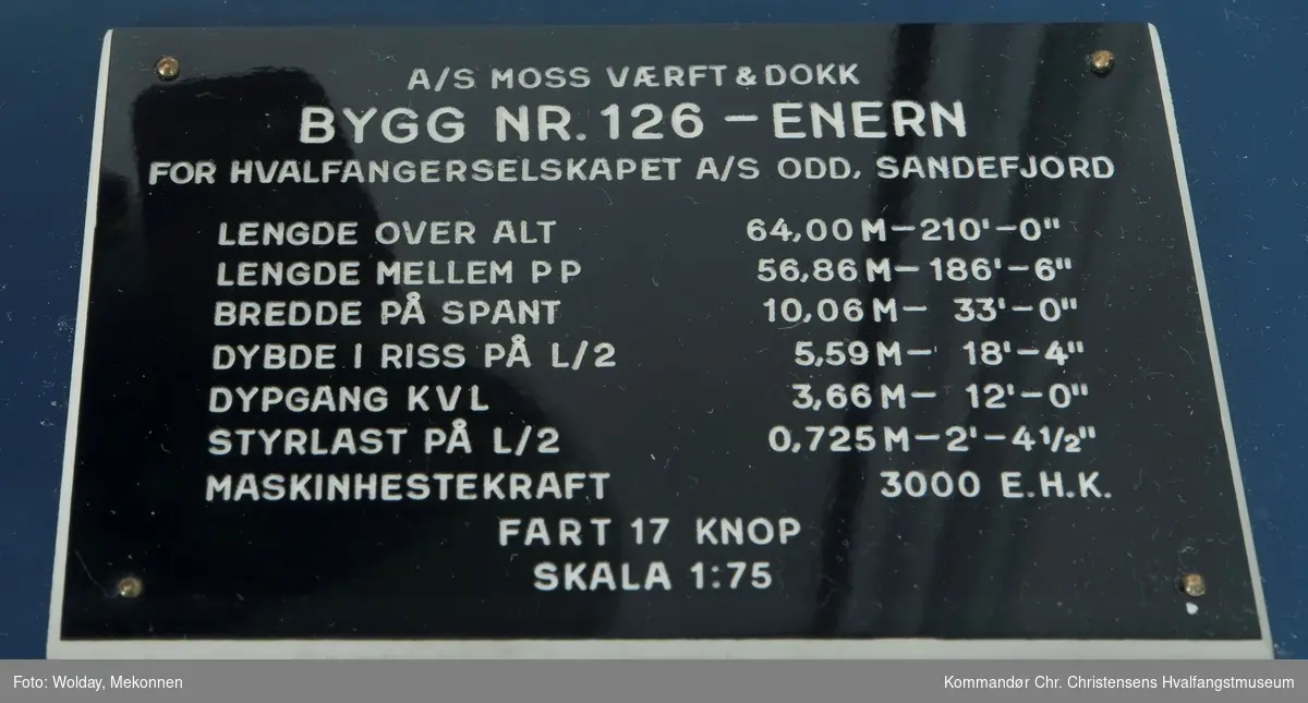 Modell av hvalbåten "Enern"