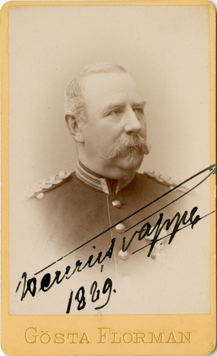 Porträtt av Henric Rappe, överstelöjtnant vid Norra skånska infanteriregementet I 24.