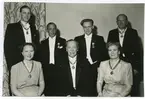Ludvigs-jubileum. Sigurd Bejne, Bojan Johansson, F. Denker, Olle Nyrén, Vilh Larsen, Helge Friberg, Johansson.