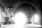 Kyrkointeriör från Bro kyrka, 1931.
Fotograf E Sörman.