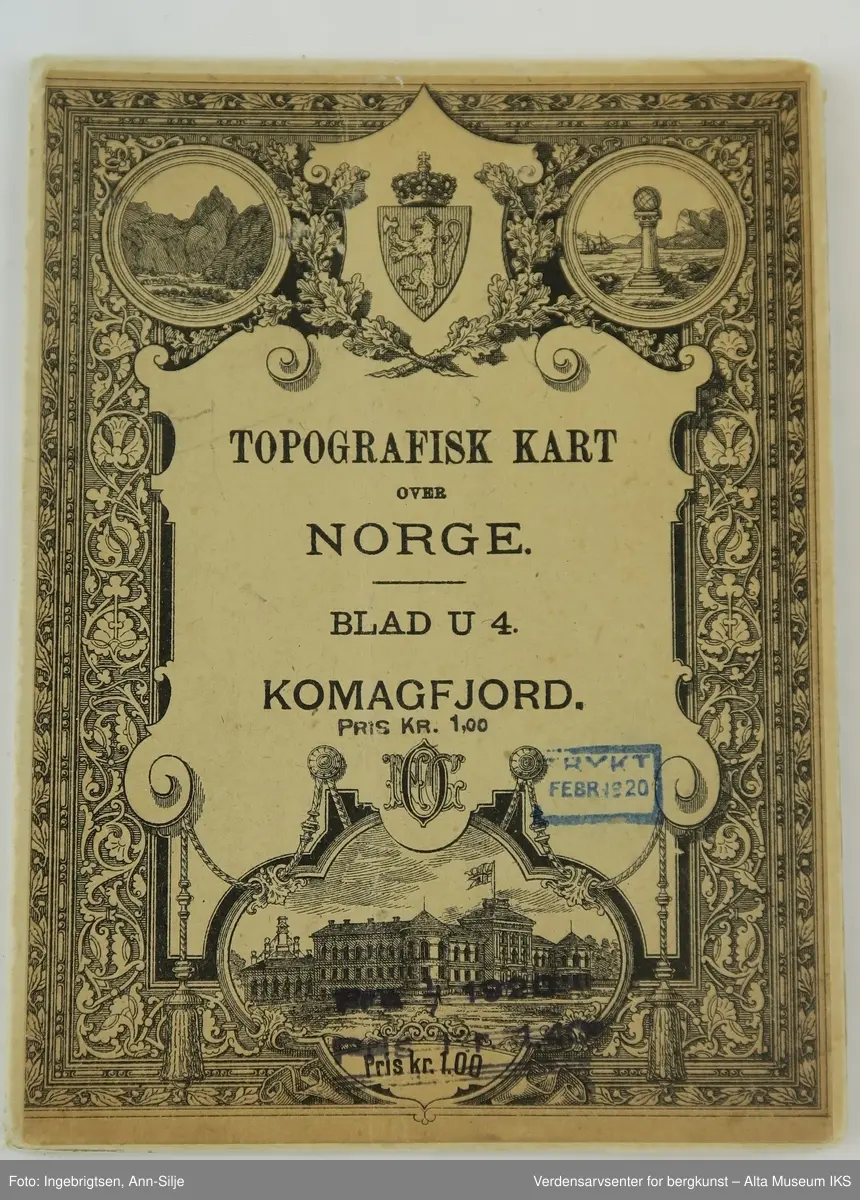 Gjenstand A: Sammenbrettet er det for- og bakside med informasjon. Utbrettet er det et kart over østre delen av Alta kommune og litt av den vestre og søndre delen av Kvalsund kommune (dagens kommunegrenser).

Gjenstand B: Sammenbrettet er det for- og bakside med informasjon. Utbrettet er det kart som viser sentral-Alta og området sørover mot Kautokeino.