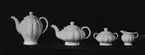 Kaffekanna, tekanna, sockerskål, gräddsnipa från Gefle Porslinsfabrik.