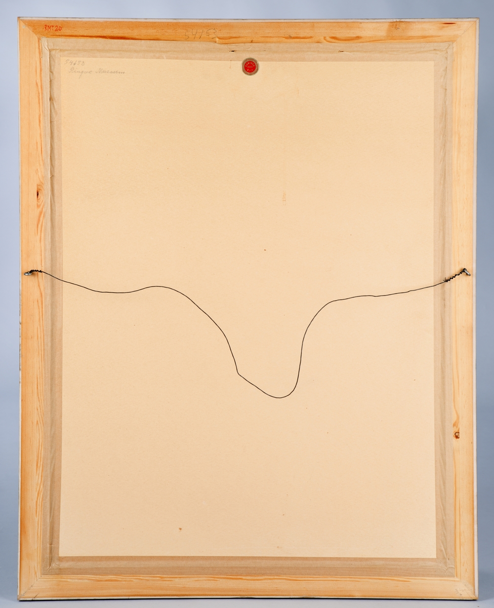 Forestiller Victoria Bachke i russisk nasjonaldrakt, rikt brodert, tiara pyntet med perler og stener og lange, flerfargede bånd.